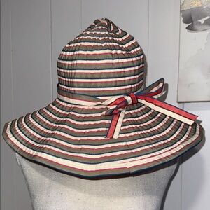 Smith & Hawken Striped Women's Hat with Red and Blue Accents